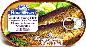 0.33 Cup Herring Fillets, Smoked