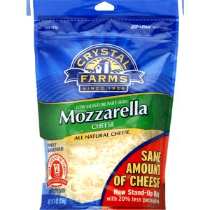 0.33 Cup Mozzarella Cheese, Finely Shredded