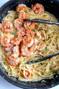 1 1/4 cups prepared (198 g) Shrimp Alfredo