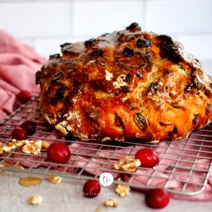 1 1/4" slice (2 oz) Cranberry Walnut Artisan Bread