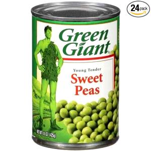 1 14.5 Oz Can Yields Cooked Green Peas (Canned)