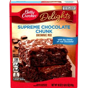 1/16 package (27 g) Fudge Supreme Chocolate Chunk Brownie Mix