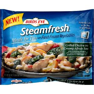 1/2 bag (340 g) Steamfresh Meals for Two Grilled Chicken in Roasted Garlic Sauce with Fresh Frozen Vegetables