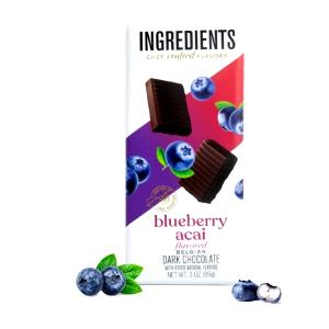 1/2 bar (43 g) Blueberry Acai Belgian Dark Chocolate