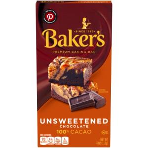 1/2 Bar Baking Chocolate, Unsweetened