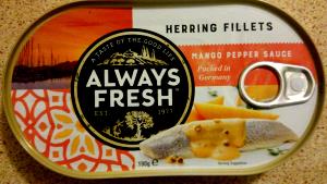 1/2 can (100 g) Herring Fillets in Mango Pepper Sauce