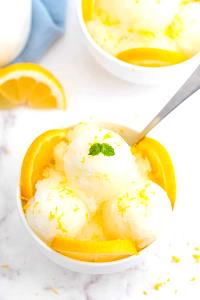 1/2 cup (118 ml) Lemon Sorbet