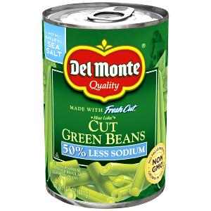 1/2 cup (120 g) Cut Green Beans 50% Less Sodium