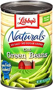 1/2 cup (120 g) Cut Green Beans (No Salt Added)