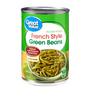 1/2 cup (120 g) French Style Green Beans (No Salt Added)