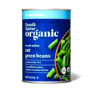 1/2 cup (120 g) Organic Cut Green Beans No Salt Added