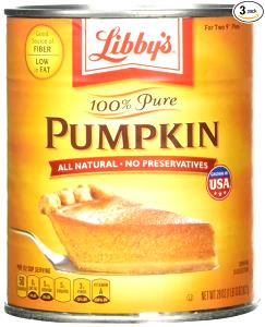 1/2 cup (120 g) Solid Pack Pumpkin