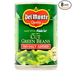 1/2 cup (121 g) Cut Green Beans (No Salt Added)