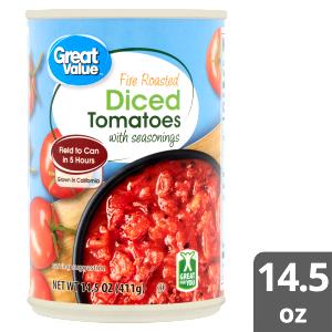 1/2 cup (121 g) Fire Roasted Diced Tomatoes with Seasonings