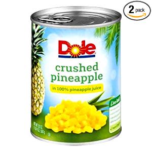 1/2 cup (122 g) Crushed Pineapple in 100% Pineapple Juice