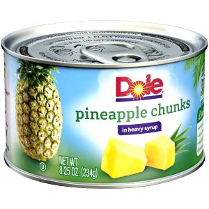 1/2 cup (122 g) Pineapple Chunks in Heavy Syrup