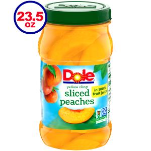 1/2 cup (122 g) Yellow Cling Sliced Peaches in 100% Juice