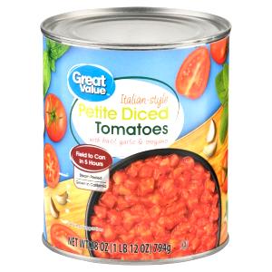 1/2 cup (123 g) Italian Style Petite Diced Tomatoes