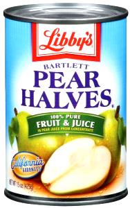 1/2 cup (124 g) Bartlett Pear Halves in Pear Juice