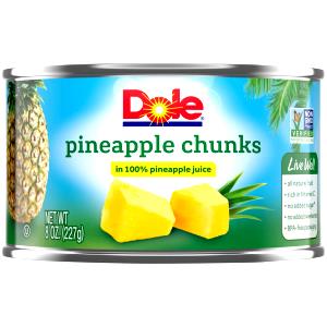 1/2 cup (124 g) Pineapple Chunks in Lightly Sweetened Juice