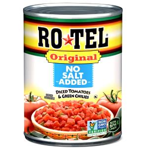 1/2 cup (125 g) Diced Tomatoes and Green Chilies No Salt Added