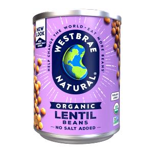 1/2 cup (130 g) Organic Lentils Low Sodium