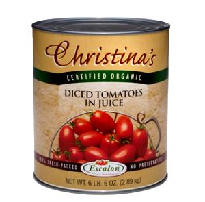 1/2 cup (130 g) Organic Tomatoes Diced in Tomato Juice