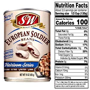 1/2 cup (130 g) Soldier Beans