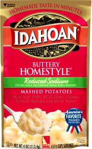 1/2 cup (4 oz) Buttery Homestyle Reduced Sodium Mashed Potatoes