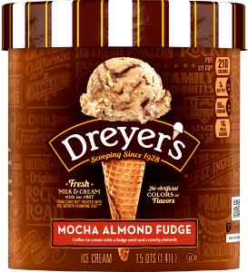 1/2 cup (65 g) Grand Ice Cream - Mocha Almond Fudge