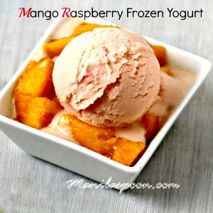 1/2 cup (70 g) Mango Raspberry Frozen Yogurt