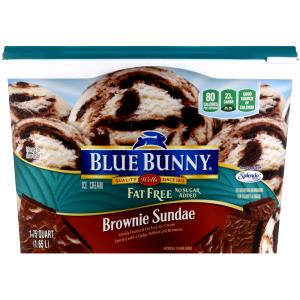 1/2 cup (71 g) Fat Free No Sugar Added Brownie Sundae Ice Cream