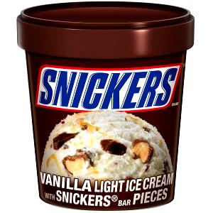 1/2 cup (73 g) Vanilla Ice Cream with Snickers