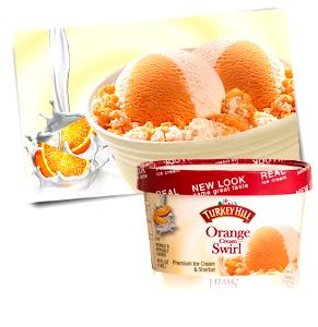 1/2 cup (80 g) Orange Swirl Ice Cream