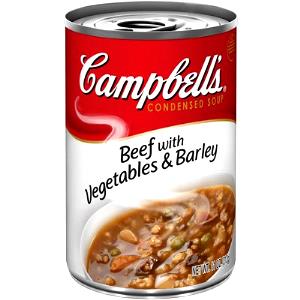 1/2 Cup Beef With Vegetables & Barley, Condensed