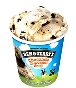 1/2 Cup Ice Cream, Chocolate Chip Cookie Dough, Pint