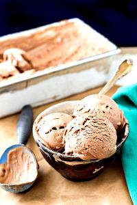 1/2 Cup Chocolate Caramel Ice Cream, No Sugar Added