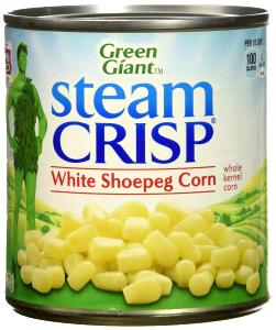 1/2 Cup Corn, Shoepeg White, Canned