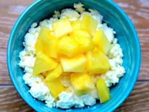 1/2 Cup Cottage Cheese, 1% Mf, Peach & Pineapple