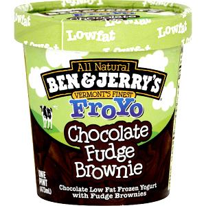 1/2 Cup Frozen Yogurt, Chocolate Fudge Brownie