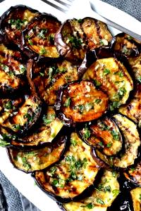 1/2 Cup Grilled Eggplant, Sliced