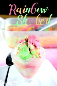 1/2 Cup Rainbow Sherbert Ice Cream