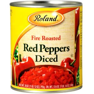 1/2 Cup Red Peppers, Diced, Fire Roasted