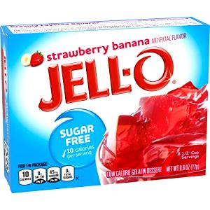 1/2 cup Sugar Free Strawberry Banana Gelatin