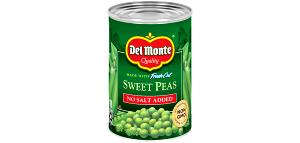 1/2 Cup Sweet Green Pea, No Added Salt, Canned