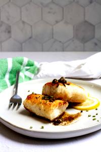 1/2 Fillet Lingcod, Cooked