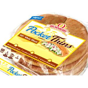 1/2 flatbread (42 g) Pocket Thins 100% Whole Wheat