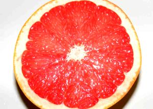 1/2 Large (approx 4-1/2" Dia) Grapefruit (Pink and Red and White)