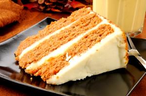 1 2-layer Cake Serving (8" Or 9" Dia, 4" High) Carrot Cake with Icing