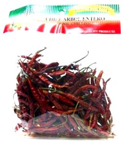 1/2 Oz De Arbol Chiles, Dried